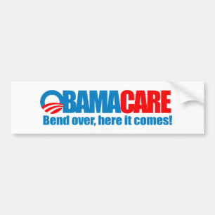 Pegatina Para Coche Obamacare - curva aquí viene
