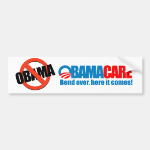 Pegatina Para Coche Obamacare - curva aquí viene