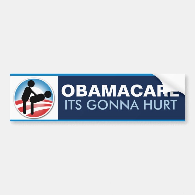 Pegatina Para Coche Obamacare el su ir a dañar (Frente)