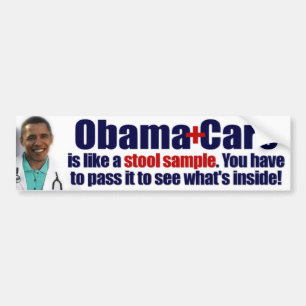 Pegatina Para Coche Obamacare es como una MUESTRA de TABURETE