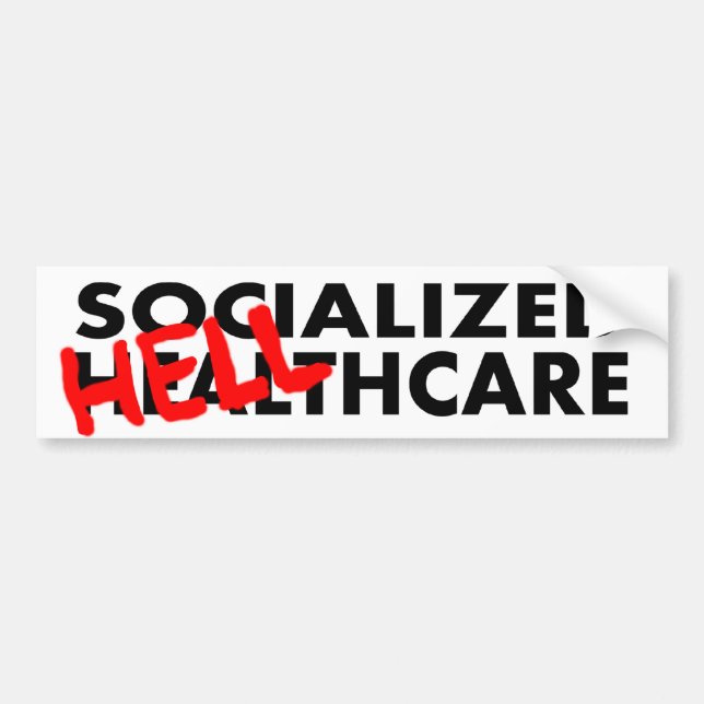 Pegatina Para Coche ObamaCare: HELLthcare (Frente)