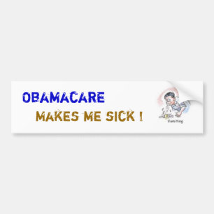 Pegatina Para Coche ¡ObamaCare me hace enfermo!