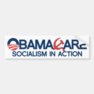 Pegatina Para Coche ObamaCare, socialismo en la acción