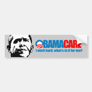 Pegatina Para Coche Obamacare - trabajo difícilmente cuál está en