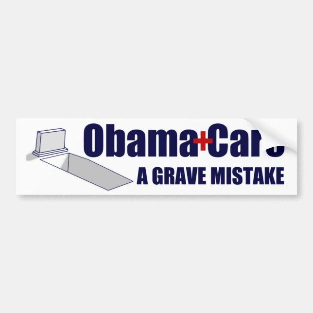 Pegatina Para Coche ObamaCare: Un error grave (Frente)