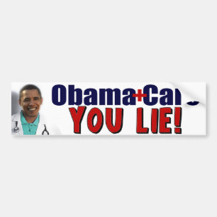 Pegatina Para Coche ObamaCare: ¡"Usted mentira! "