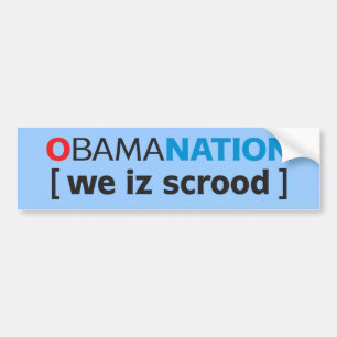 Pegatina Para Coche OBAMANATION - somos scrood