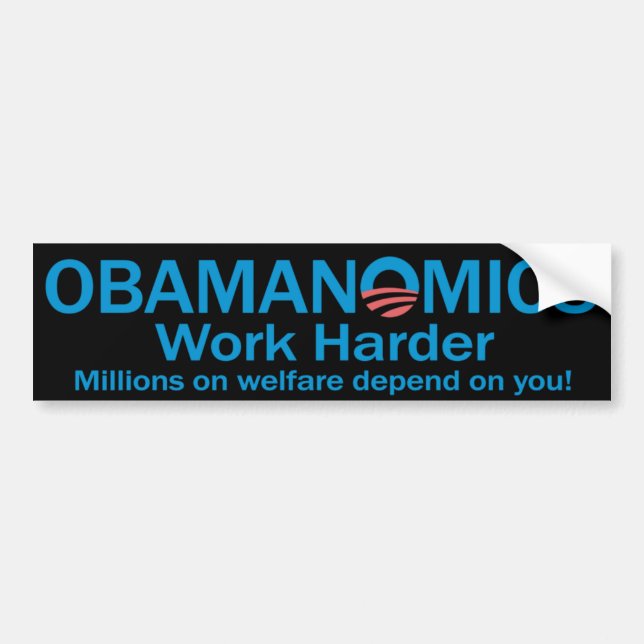 Pegatina Para Coche Obamanomics Bumpersticker (Frente)