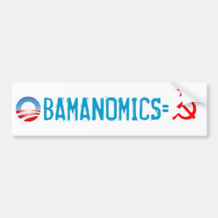 PEGATINA PARA COCHE OBAMANOMICS=SOCIALISM