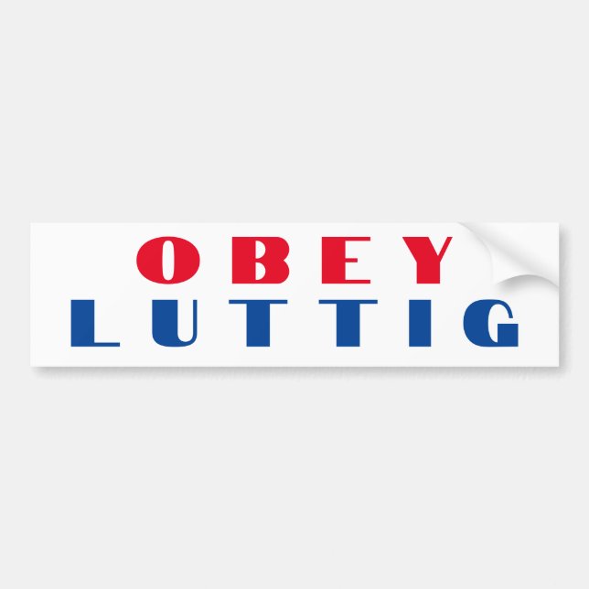 PEGATINA PARA COCHE OBEY LUTTIG (Frente)