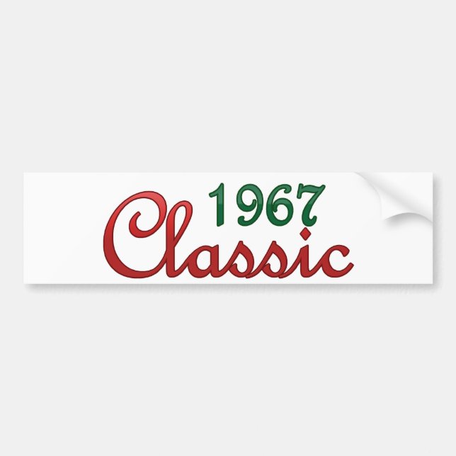 Pegatina Para Coche Obra clásica 1967 (Frente)