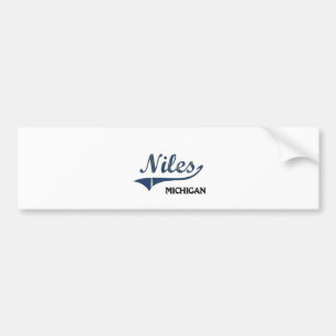 Pegatina Para Coche Obra clásica de la ciudad de Niles Michigan