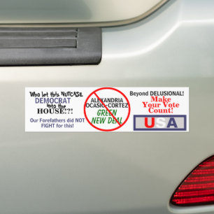 Pegatina Para Coche Ocasio-Cortez Green New Deal