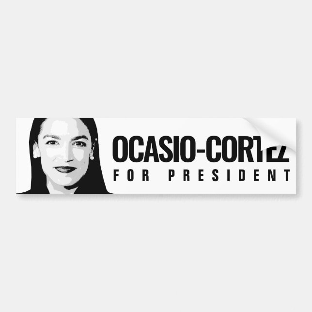 Pegatina Para Coche Ocasio-Cortez para Presidente (Frente)
