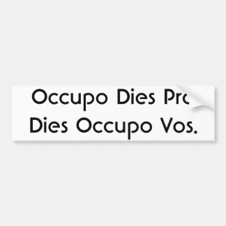 Pegatina Para Coche Occupo muere los favorables dados Occupo Vos.