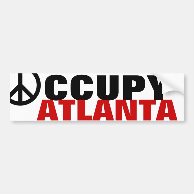 PEGATINA PARA COCHE OCCUPY ATLANTA (Frente)