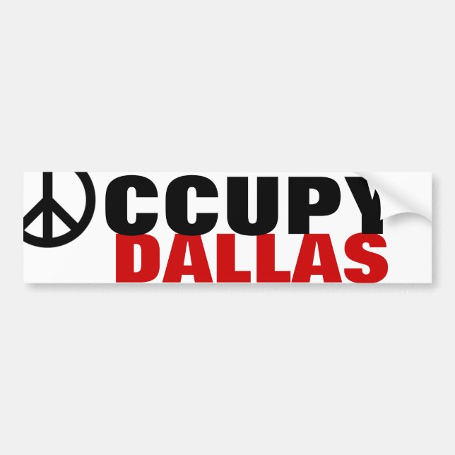 PEGATINA PARA COCHE OCCUPY DALLAS (Frente)