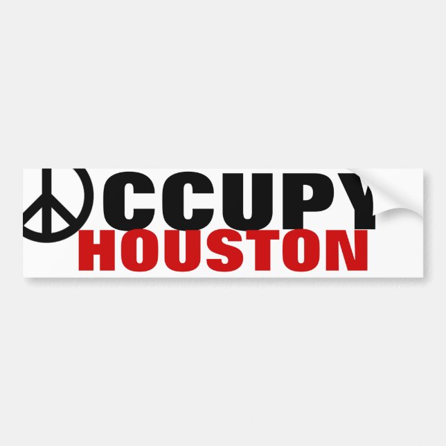 PEGATINA PARA COCHE OCCUPY HOUSTON (Frente)