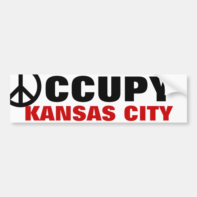 PEGATINA PARA COCHE OCCUPY KANSAS (Frente)