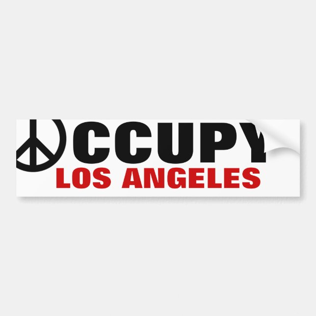 PEGATINA PARA COCHE OCCUPY LOS ANGELES (Frente)