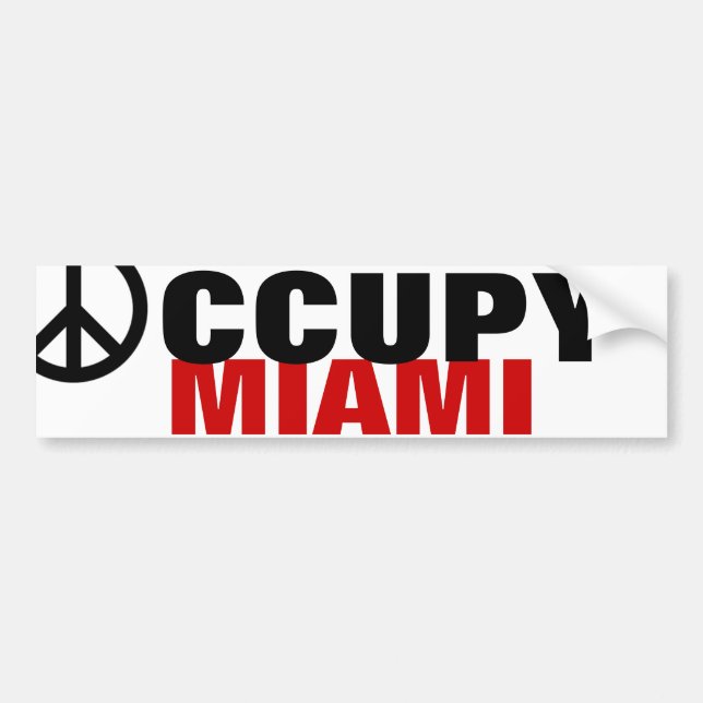 PEGATINA PARA COCHE OCCUPY MIAMI (Frente)