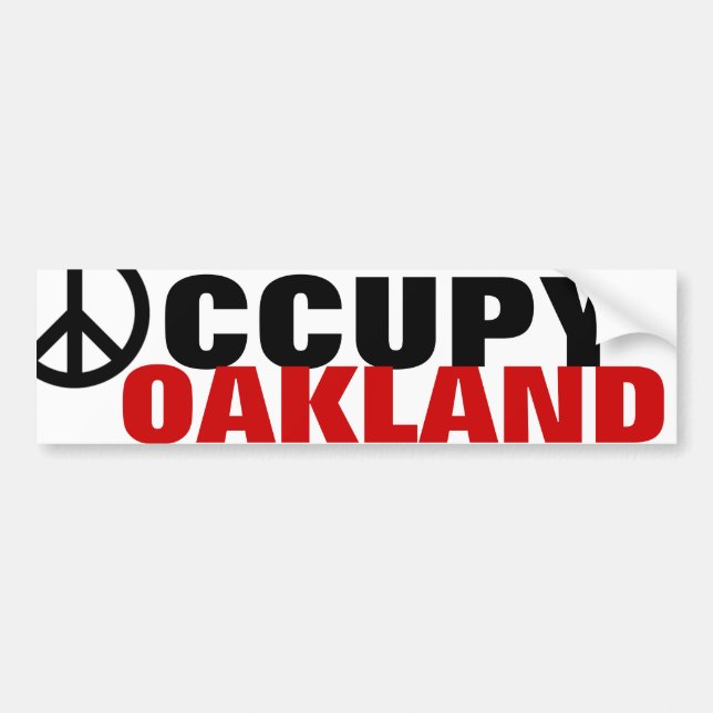 PEGATINA PARA COCHE OCCUPY OAKLAND (Frente)