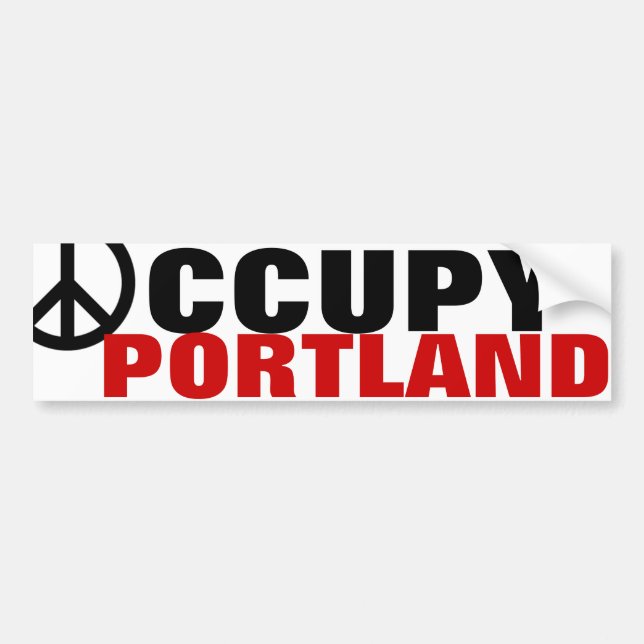 PEGATINA PARA COCHE OCCUPY PORTLAND (Frente)