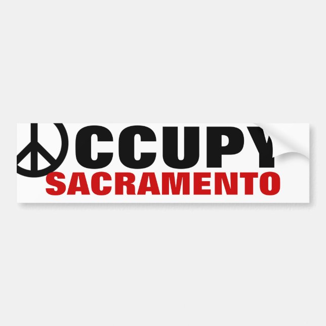 PEGATINA PARA COCHE OCCUPY SACRAMENTO (Frente)