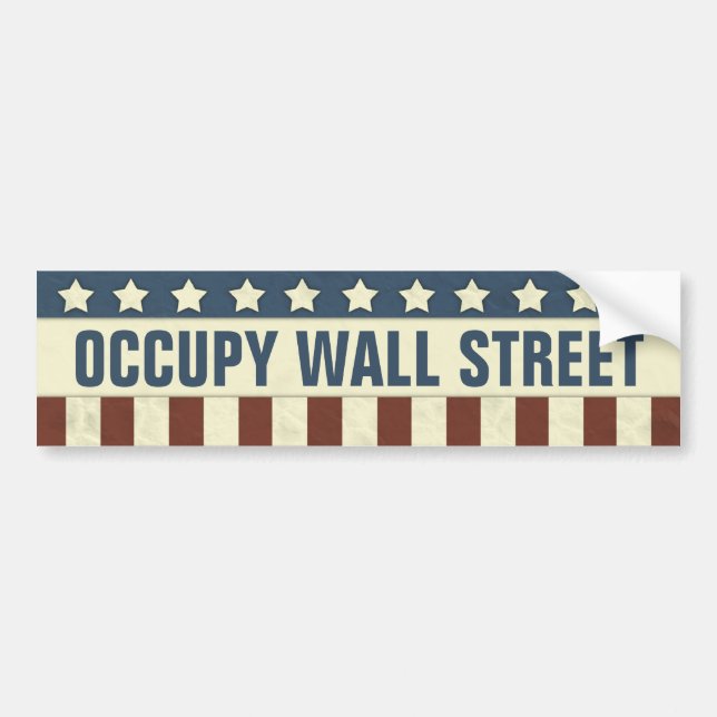 Pegatina Para Coche Occupy Wall Street (Frente)