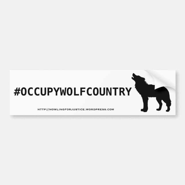 PEGATINA PARA COCHE #OCCUPYWOLFCOUNTRY (Frente)