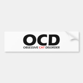 Pegatina Para Coche OCD - Trastorno obsesivo del gato