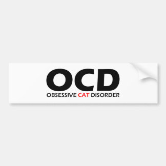 Pegatina Para Coche OCD - Trastorno obsesivo del gato
