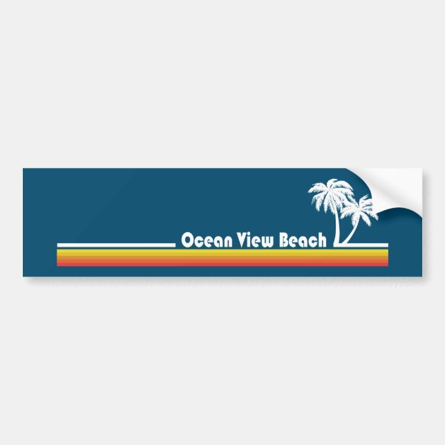 Pegatina Para Coche Ocean View Beach, Virginia (Frente)