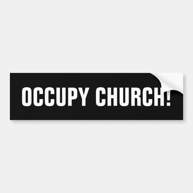 PEGATINA PARA COCHE OCUPE LA IGLESIA (Frente)