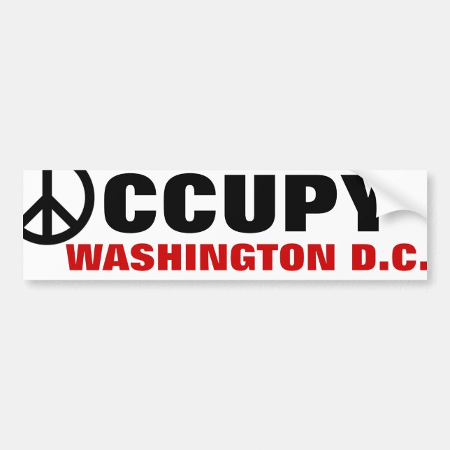 PEGATINA PARA COCHE OCUPY WASHINGTON D.C. (Frente)