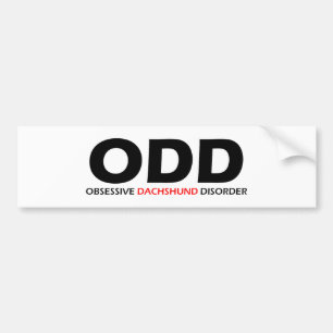 Pegatina Para Coche ODD - Trastorno obsesivo del Dachshund