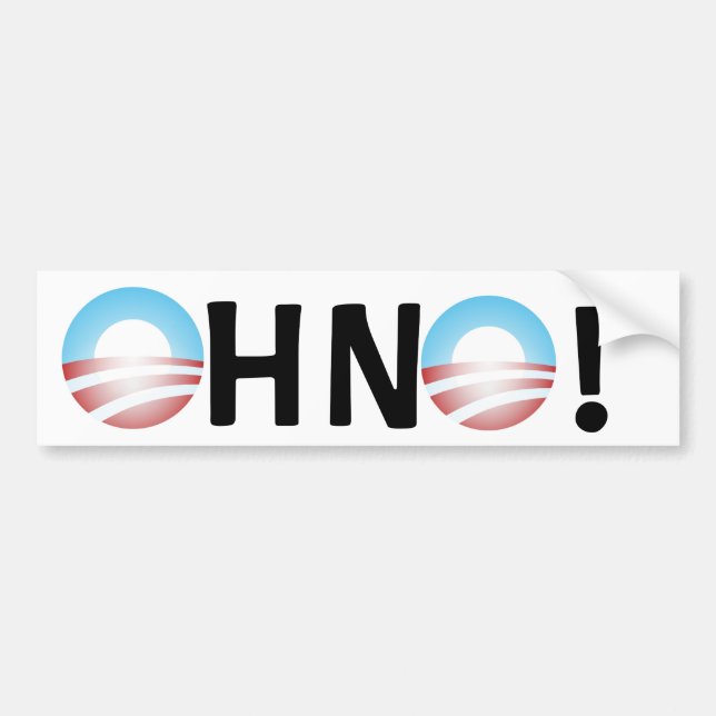 Pegatina Para Coche Oh ningún Obama anti (Frente)