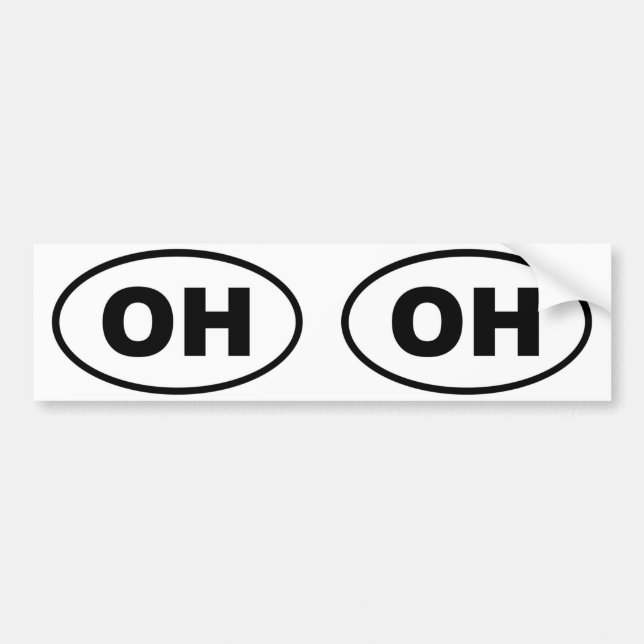 Pegatina Para Coche Ohio OH oval (Frente)