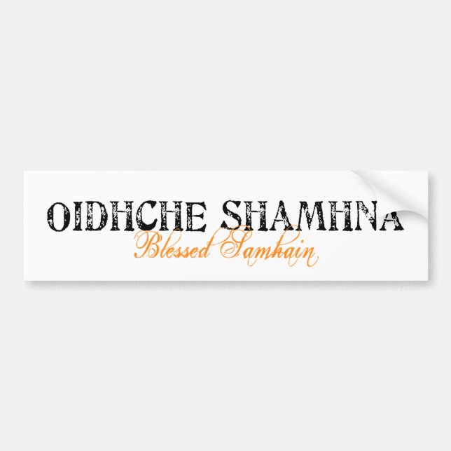 Pegatina Para Coche Oidhche Shamhna: Samhain bendecido (Frente)