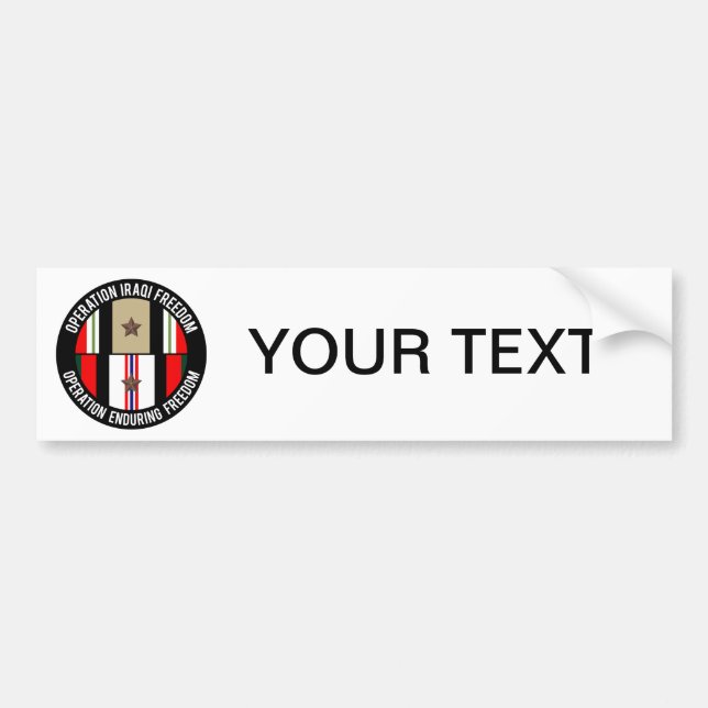 Pegatina Para Coche OIF - OEF de una estrella (Frente)