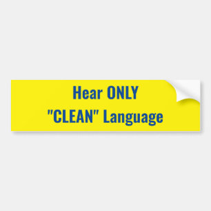 Pegatina Para Coche Oiga SOLAMENTE "PARA LIMPIAR" la muestra de la