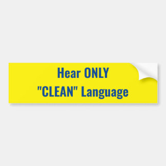 Pegatina Para Coche Oiga SOLAMENTE "PARA LIMPIAR" la muestra de la