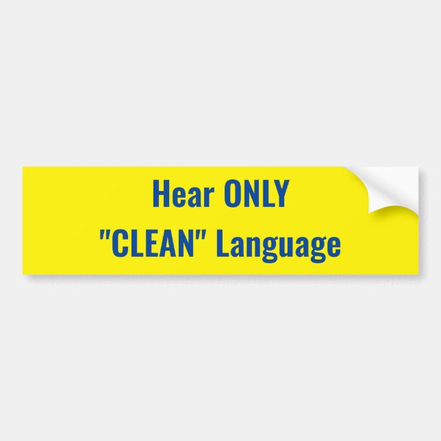 Pegatina Para Coche Oiga SOLAMENTE "PARA LIMPIAR" la muestra de la (Frente)