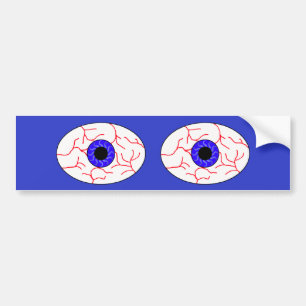 Pegatina Para Coche ojos azules inyectados en sangre