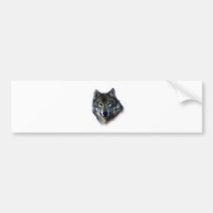 Pegatina Para Coche Ojos de Lobo Gris