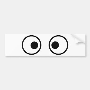 Pegatina Para Coche ojos estúpidos negros