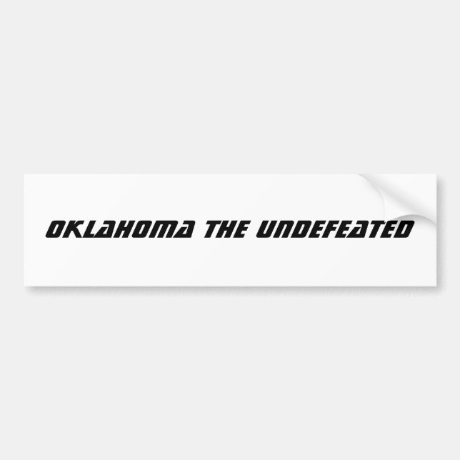 PEGATINA PARA COCHE OKLAHOMA EL INVICTO (Frente)