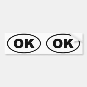 Pegatina Para Coche Oklahoma OK oval