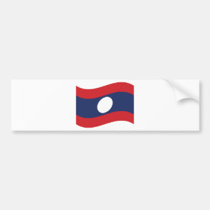 Pegatina Para Coche Ola de bandera de Laos