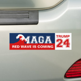 Pegatina Para Coche Ola Roja TRUMP 2024